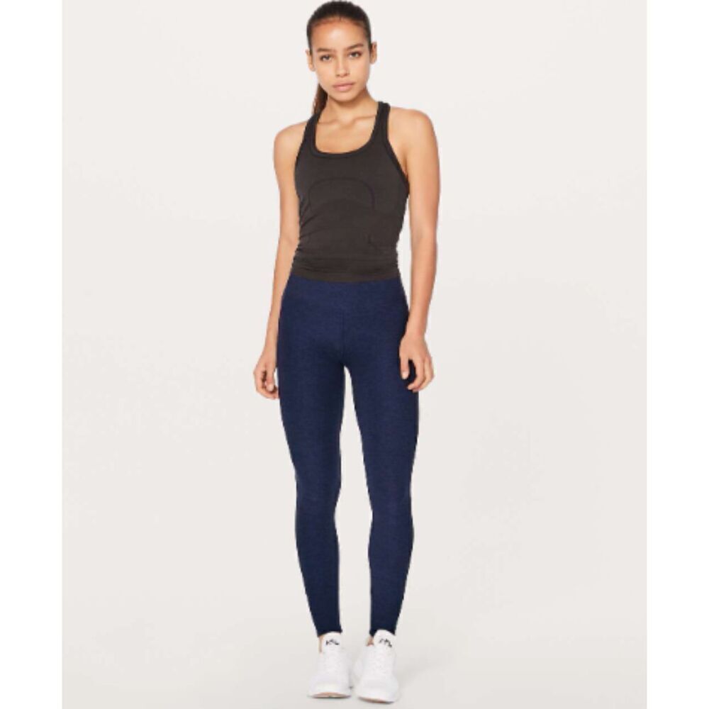 LULULEMON Rush Hour Tight Leggings Athleisure Athletic Heather Blue Size 8